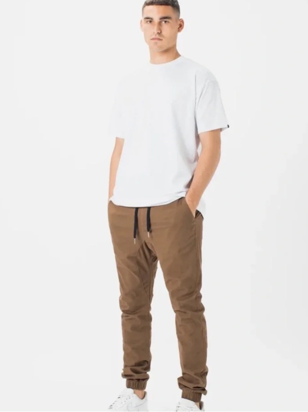 Zanerobe Sureshot Men’s Joggers in Brown Tan, size 30